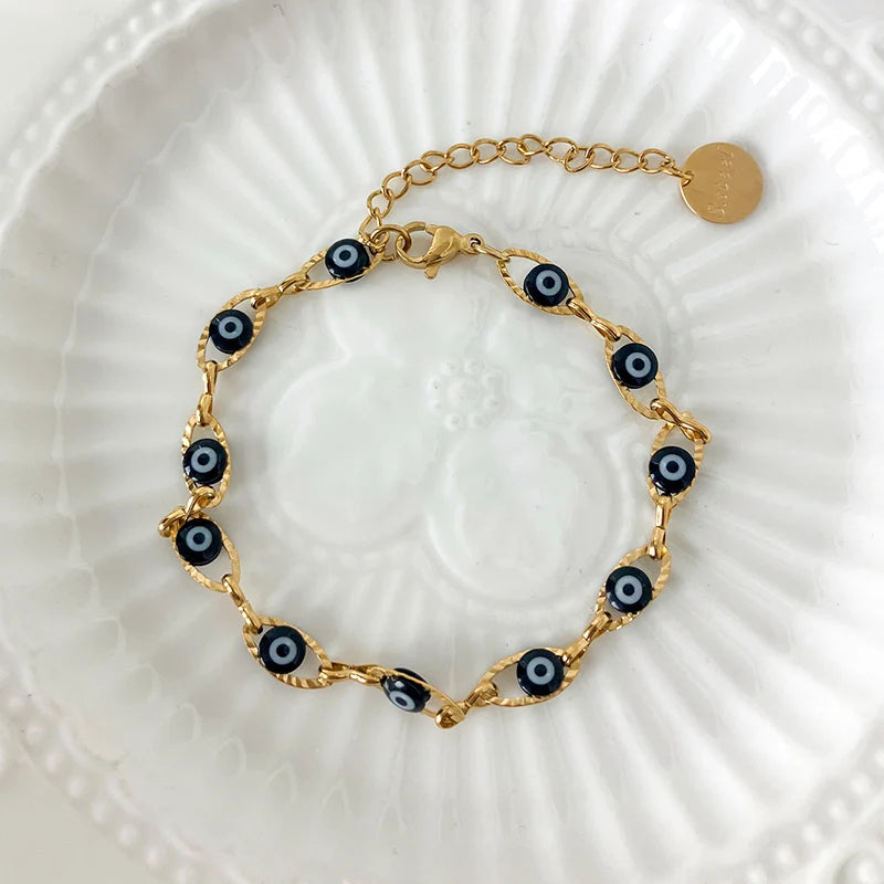 Evil Eye Gold Bracelet