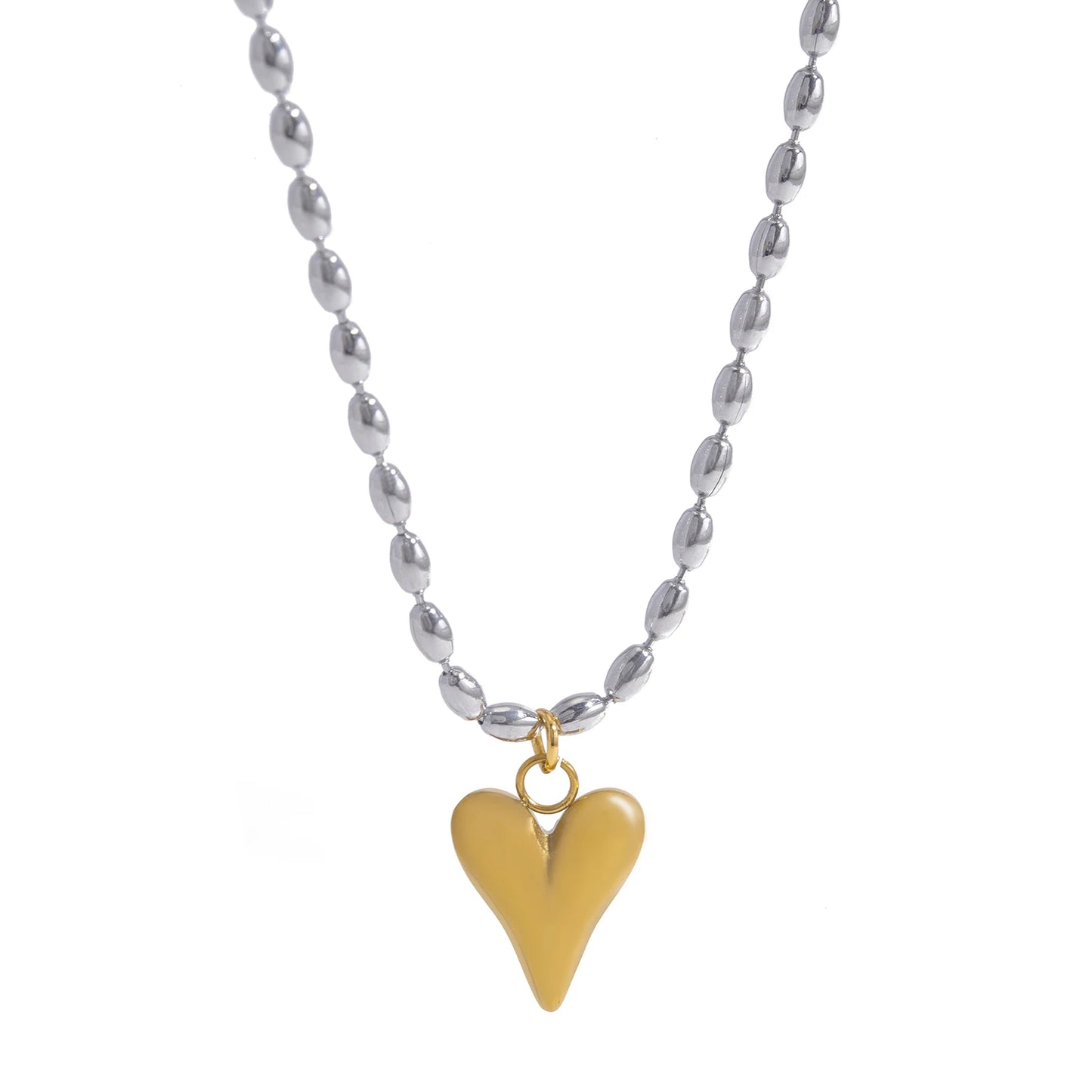 Gold Heart Pendant Necklace