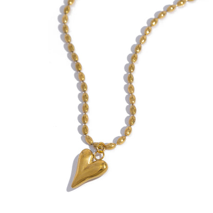Gold Heart Pendant Necklace