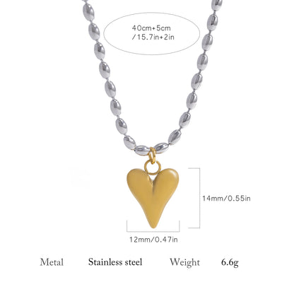 Gold Heart Pendant Necklace