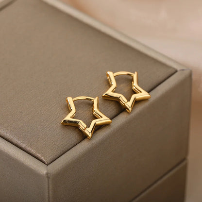 Luxury Star Hoop Earrings