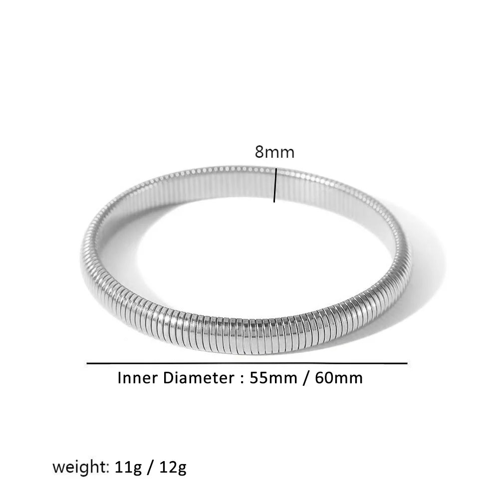 Chunky Gold Spiral Bangle