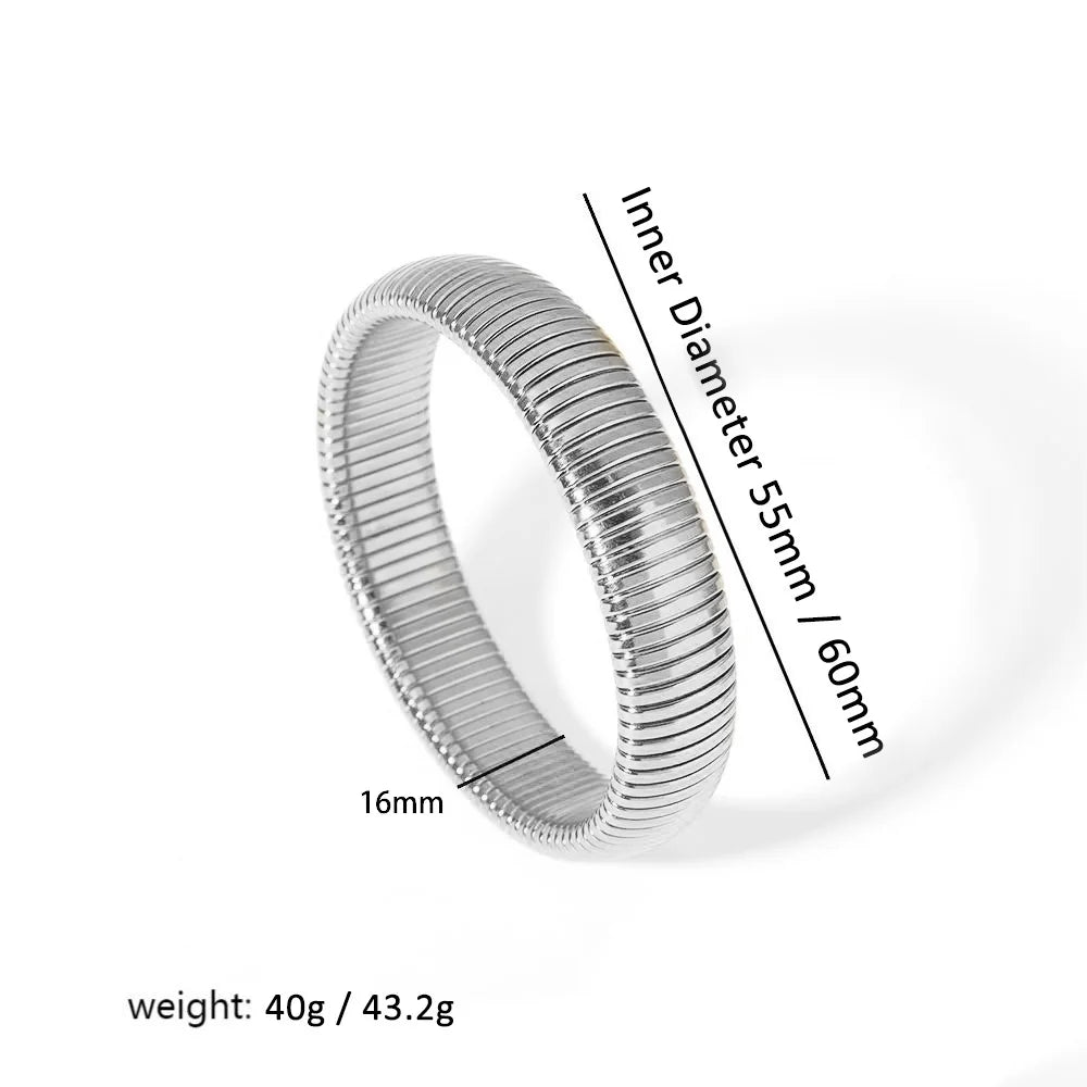 Chunky Gold Spiral Bangle