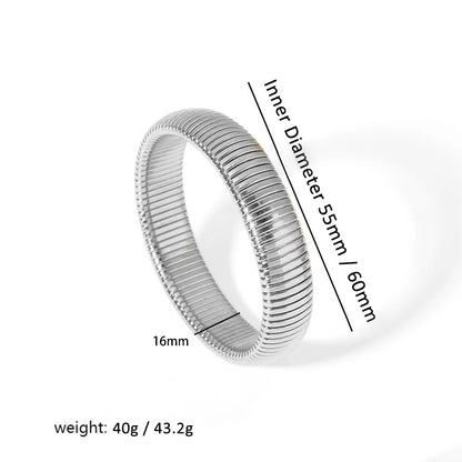 Chunky Gold Spiral Bangle