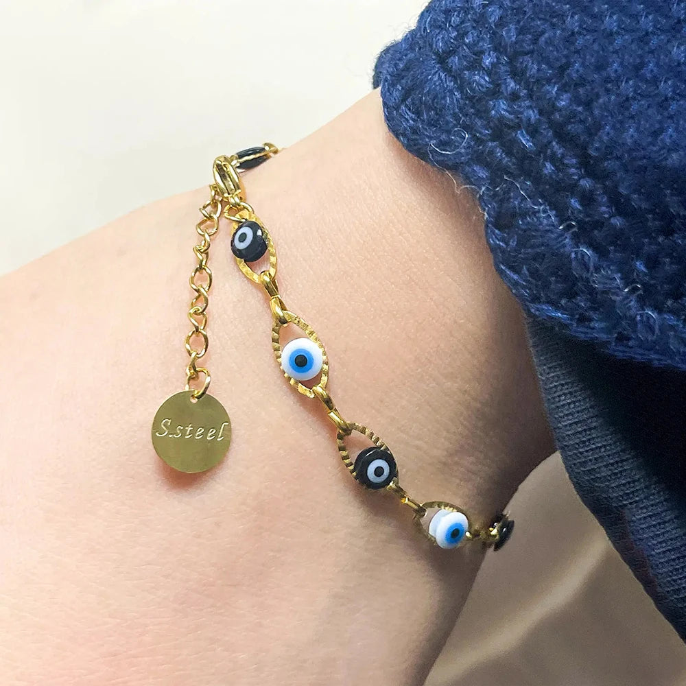 Evil Eye Gold Bracelet