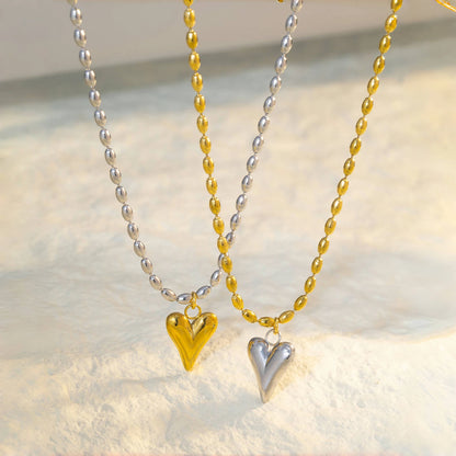 Gold Heart Pendant Necklace