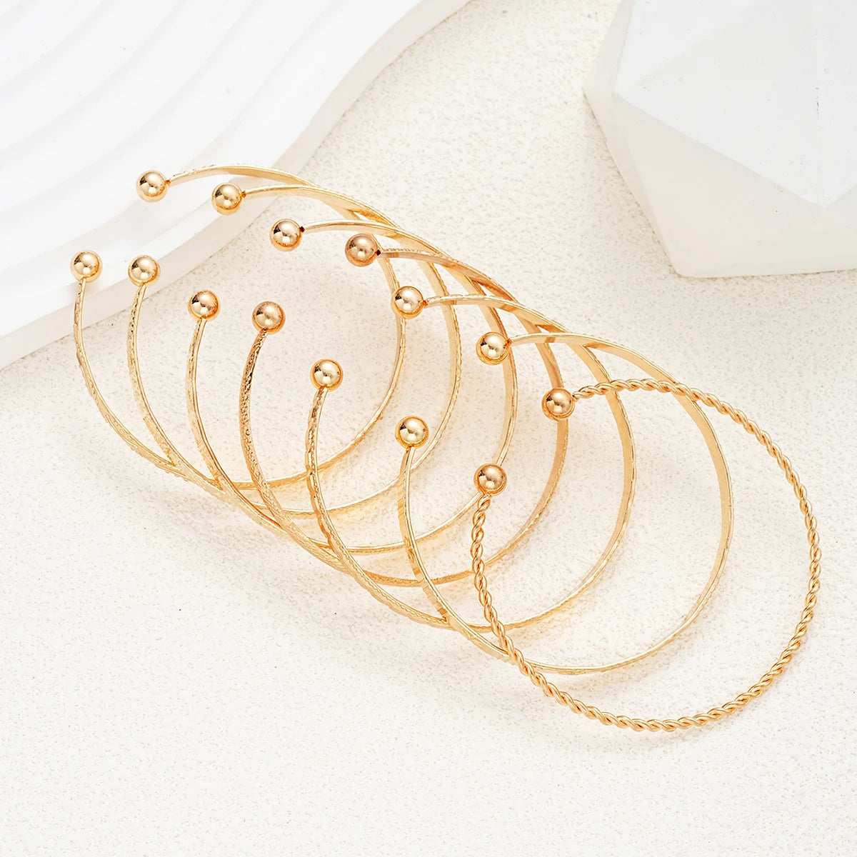 Punk Gold Bangle Set