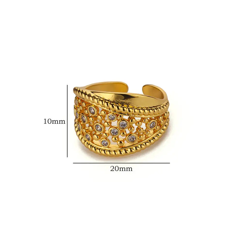 Luxury Zircon Open Ring