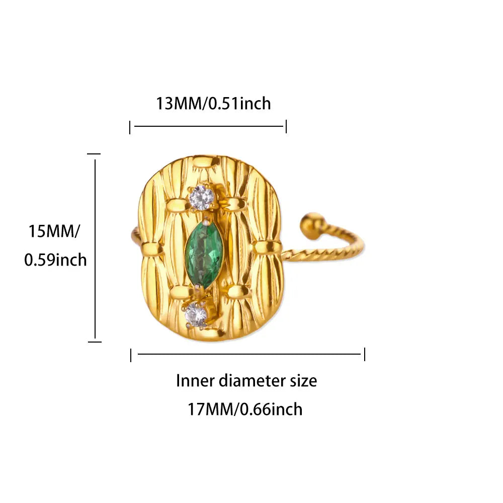 Gold Zircon Couple Ring