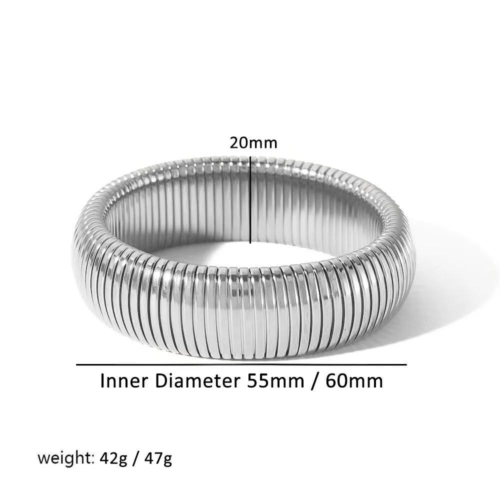 Chunky Gold Spiral Bangle