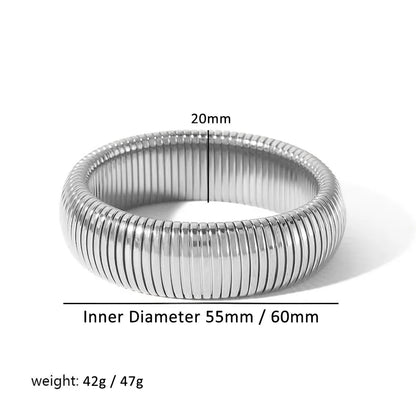 Chunky Gold Spiral Bangle