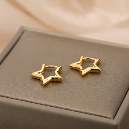 Luxury Star Hoop Earrings