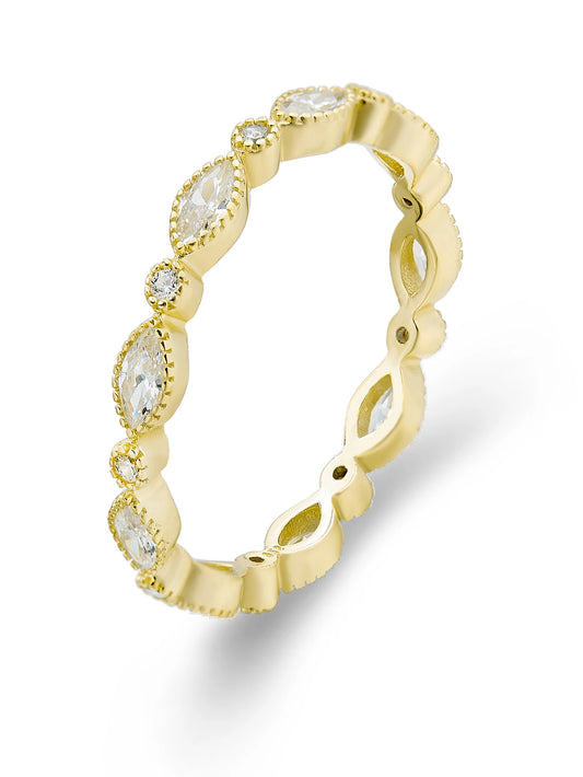 Geometric Zircon Couple Ring