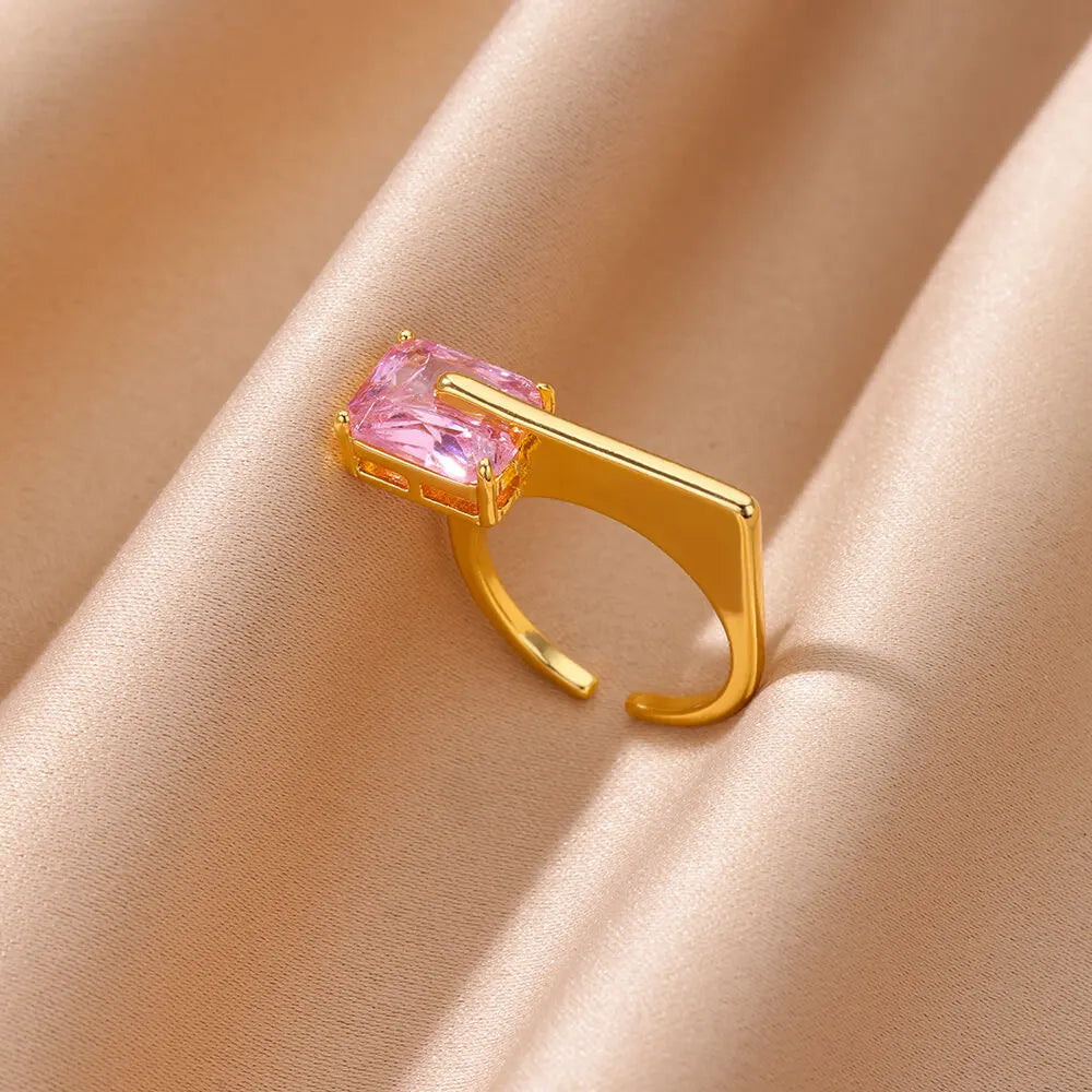 Luxury Zircon Open Ring