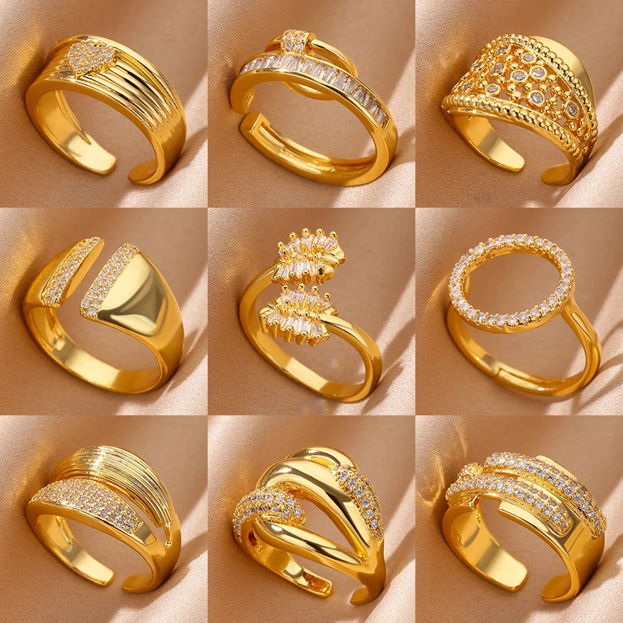 Luxury Zircon Open Ring