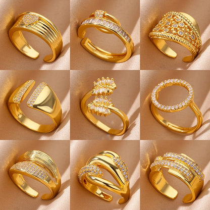 Luxury Zircon Open Ring