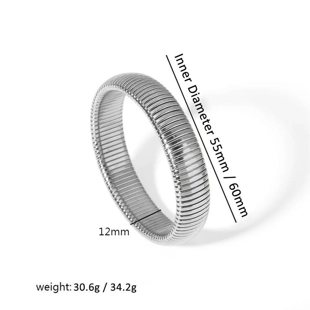 Chunky Gold Spiral Bangle