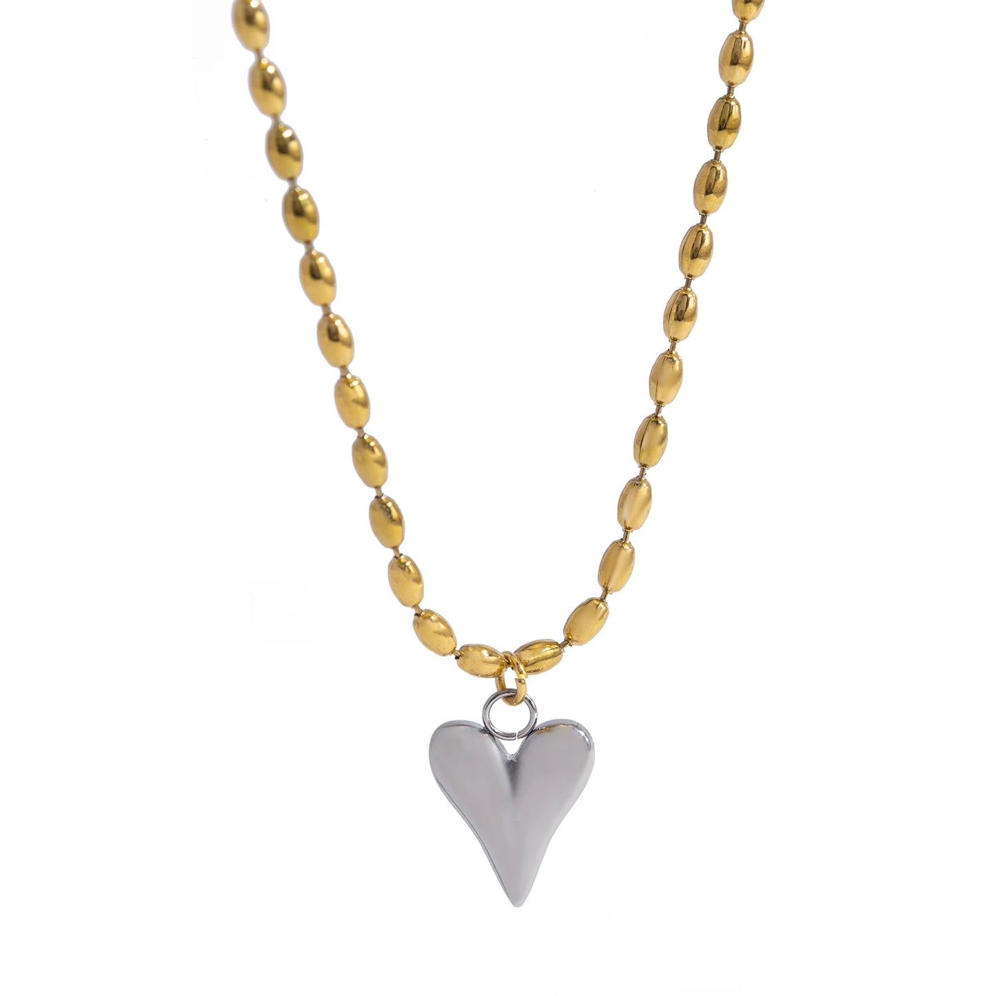 Gold Heart Pendant Necklace