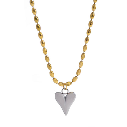 Gold Heart Pendant Necklace
