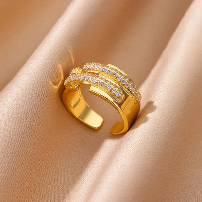 Luxury Zircon Open Ring