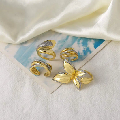 Crystal Butterfly Statement Ring