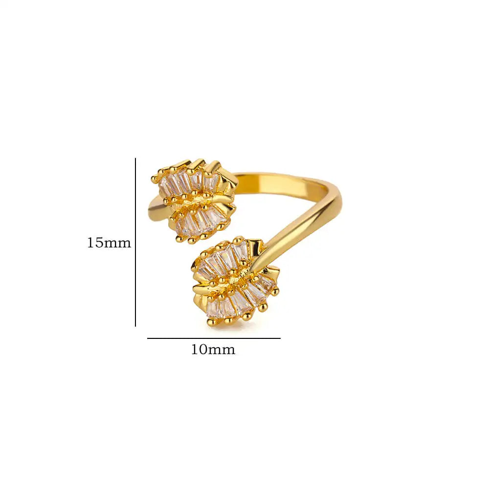 Luxury Zircon Open Ring