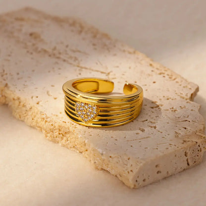 Luxury Zircon Open Ring