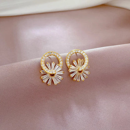 Rhinestone Flower Jewelry Set