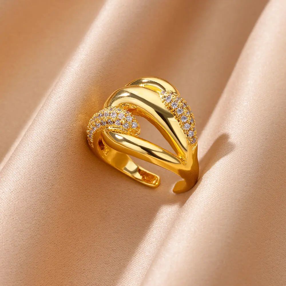 Luxury Zircon Open Ring