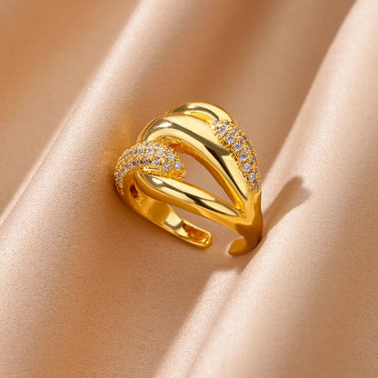 Luxury Zircon Open Ring