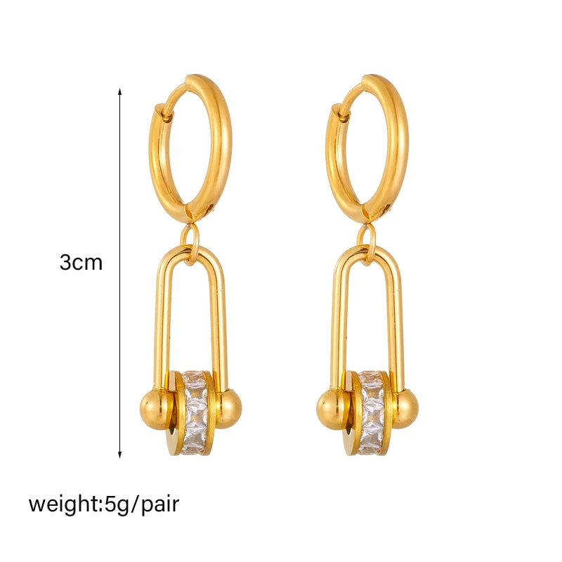 Geometric Crystal Earrings