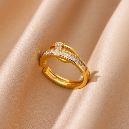 Luxury Zircon Open Ring