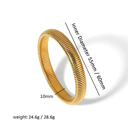 Chunky Gold Spiral Bangle