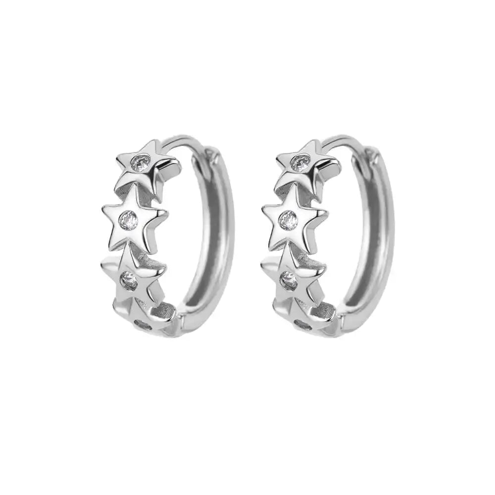Luxury Star Hoop Earrings