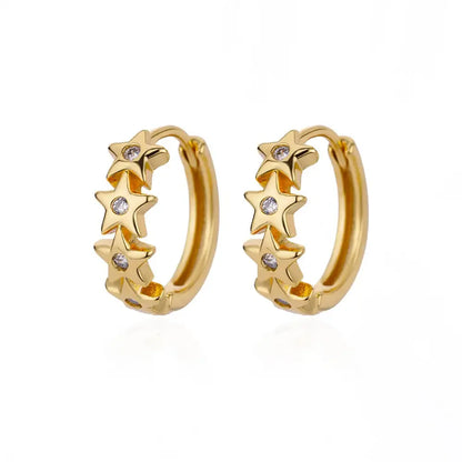 Luxury Star Hoop Earrings