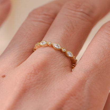 Geometric Zircon Couple Ring