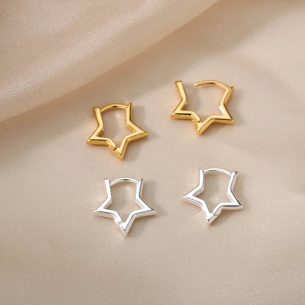 Luxury Star Hoop Earrings