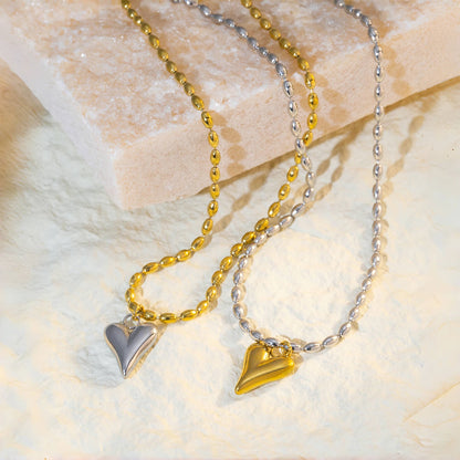 Gold Heart Pendant Necklace