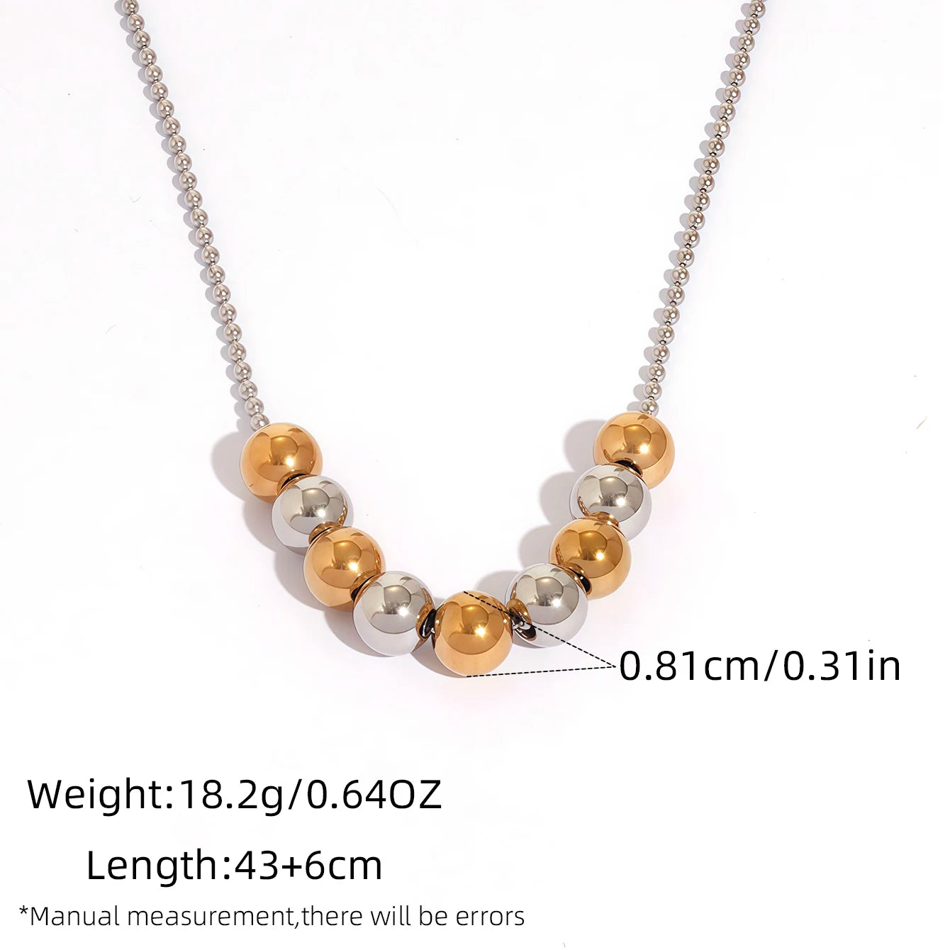 Gold Bead Clavicle Necklace