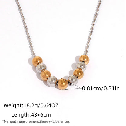 Gold Bead Clavicle Necklace