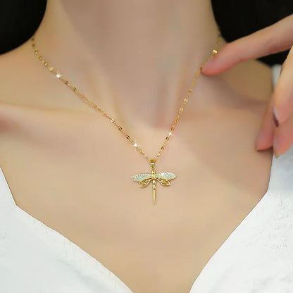 Dragonfly Clavicle Necklace