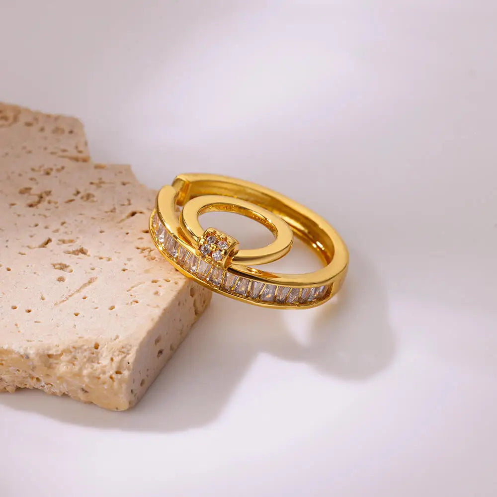 Luxury Zircon Open Ring