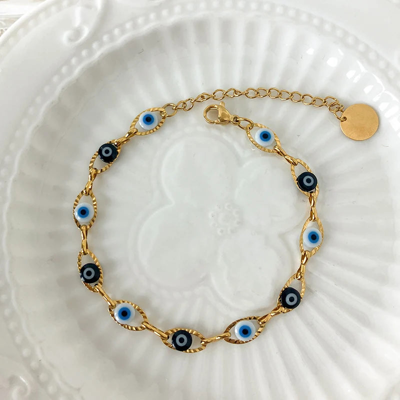 Evil Eye Gold Bracelet