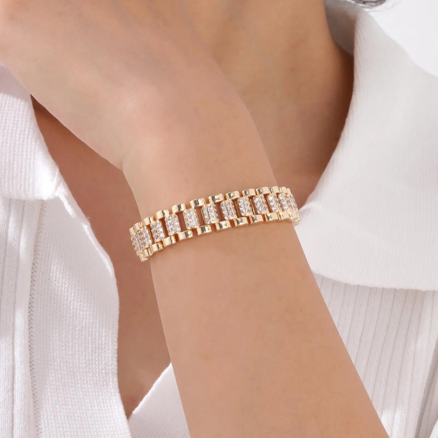 Gold Paperclip Bracelet