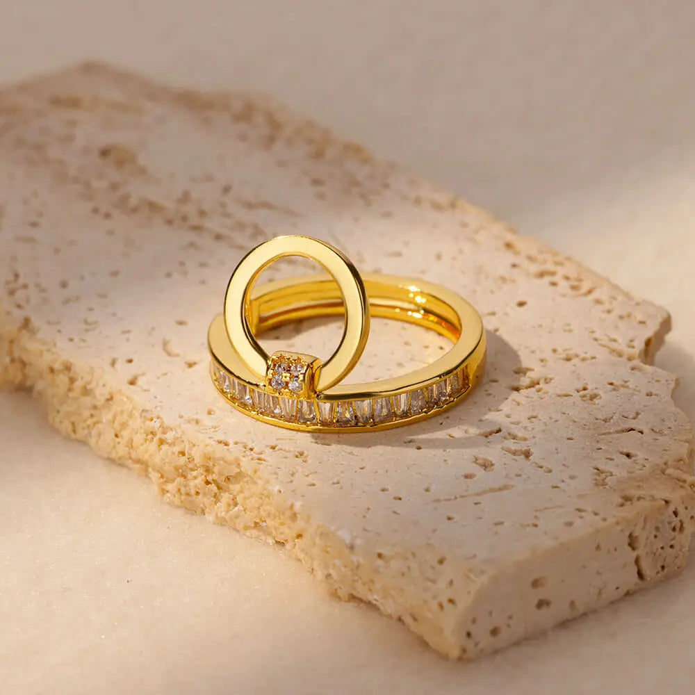 Luxury Zircon Open Ring