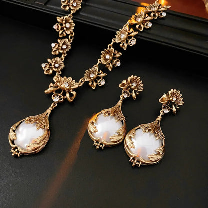 Pearl Flower Jewelry Set