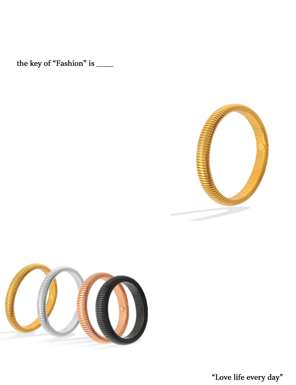 Chunky Gold Spiral Bangle