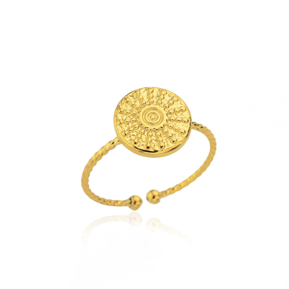 Gold Zircon Couple Ring