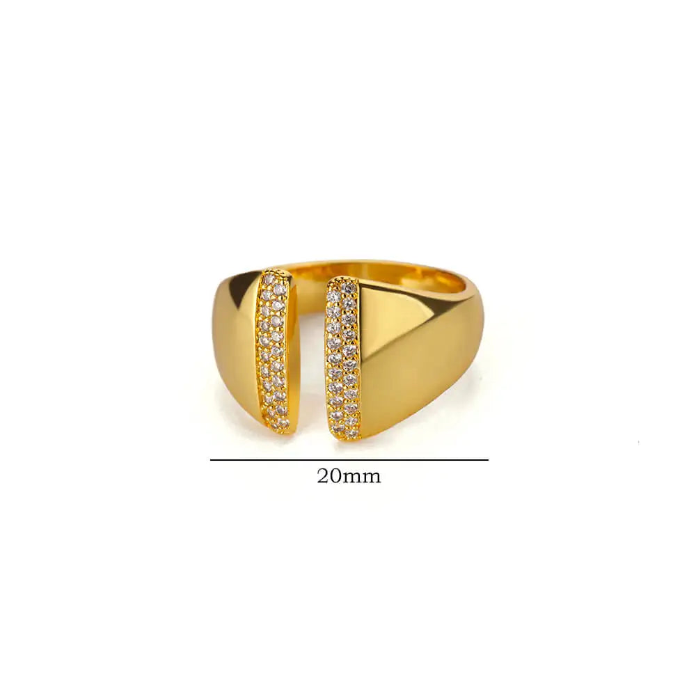 Luxury Zircon Open Ring