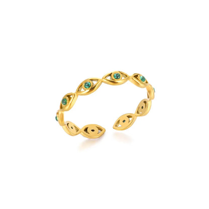 Gold Zircon Couple Ring
